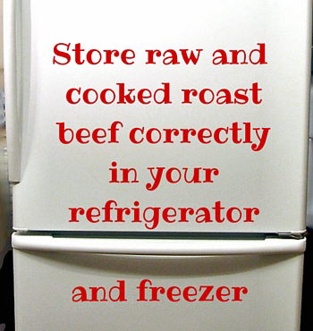 store raw and cooked roast beef correctly in your refrigerator and freezer