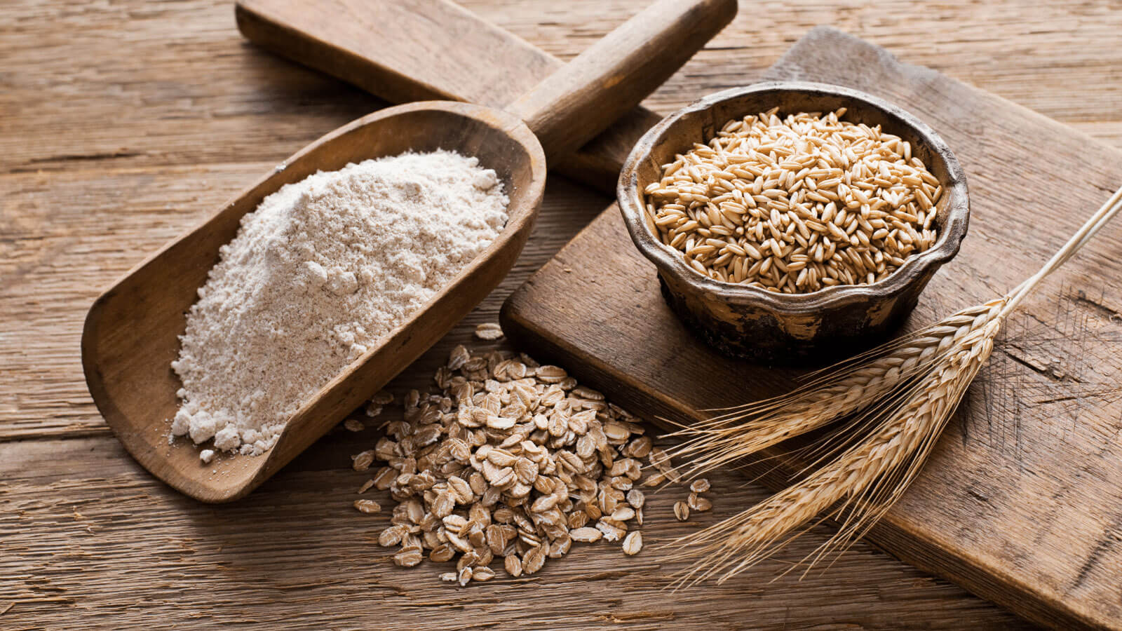 variety of whole grains