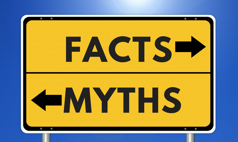 sign that says facts vs myths