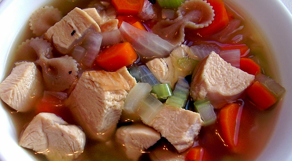 Turkey Soup made from turkey leftovers