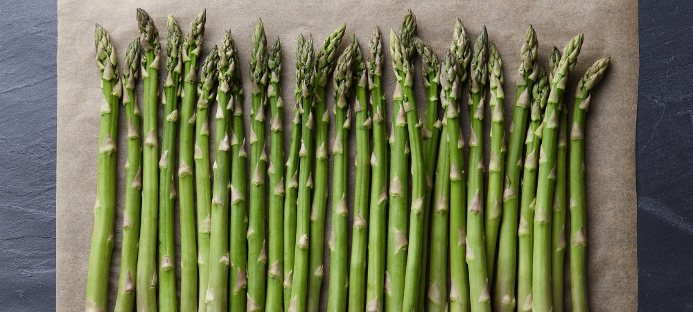 asparagus on a table