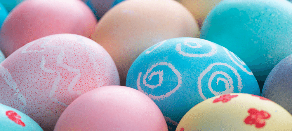 pastel colored Easter Eggs
