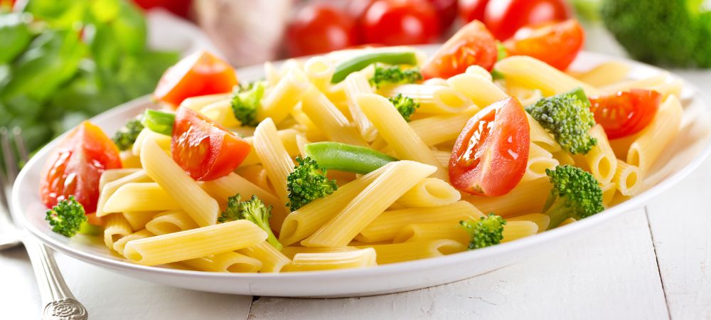 pasta and vegetables