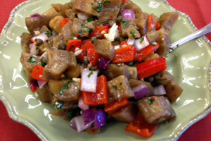 Eggplant and Red Pepper Salad