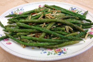 Asparagus with Toasted Almonds & Garlic
