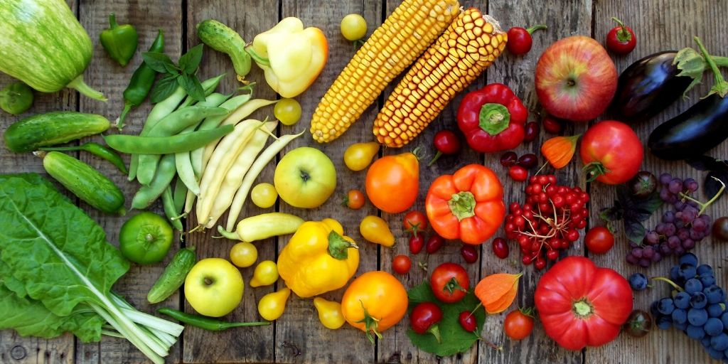 fruit and veggie rainbow