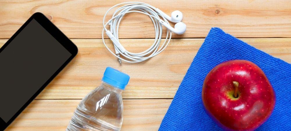 headphones, phone, water, apple