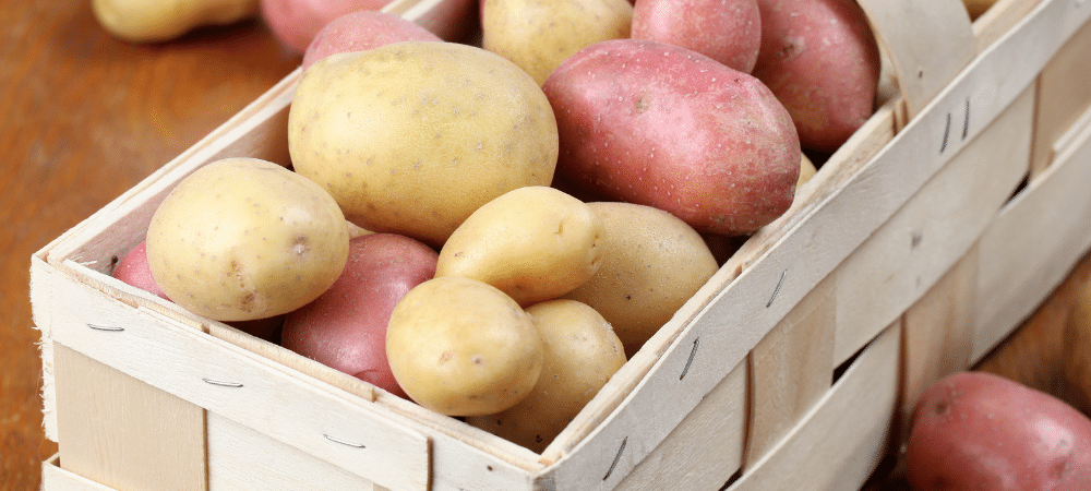 potatoes in a basket
