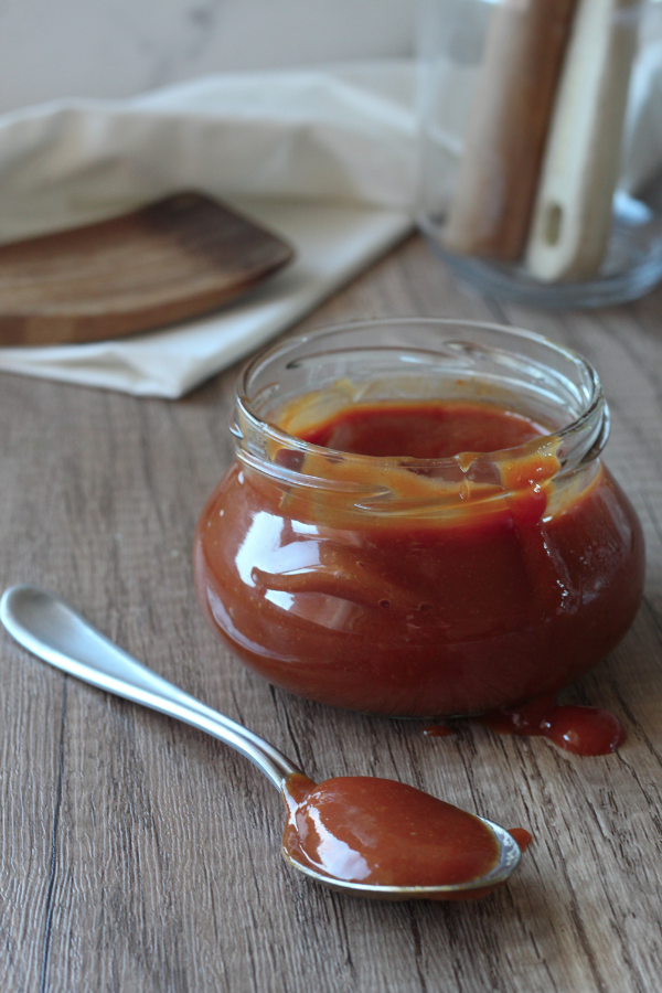Barbecue sauce in a jar