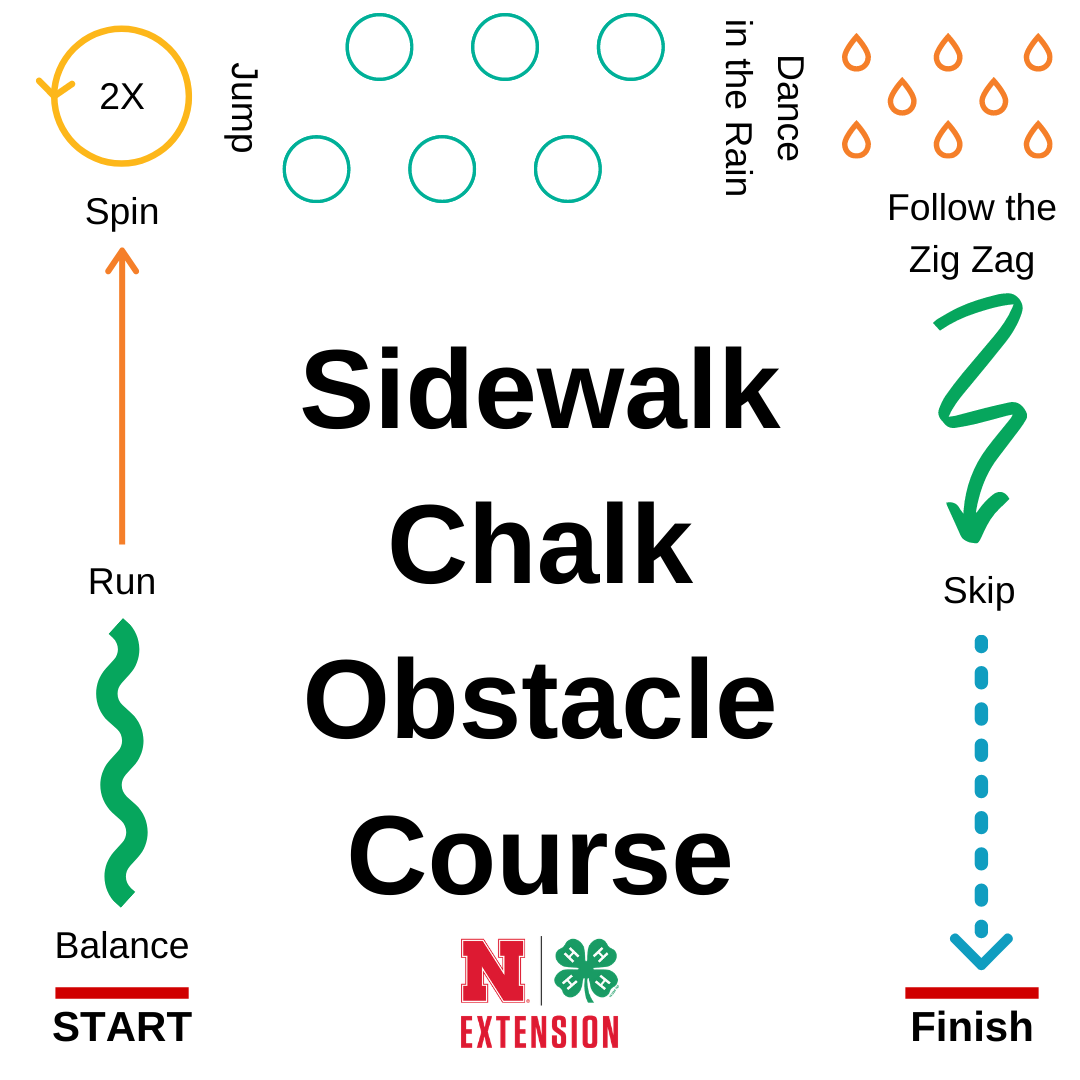 How to Create a Sidewalk Chalk Obstacle Course UNL Food