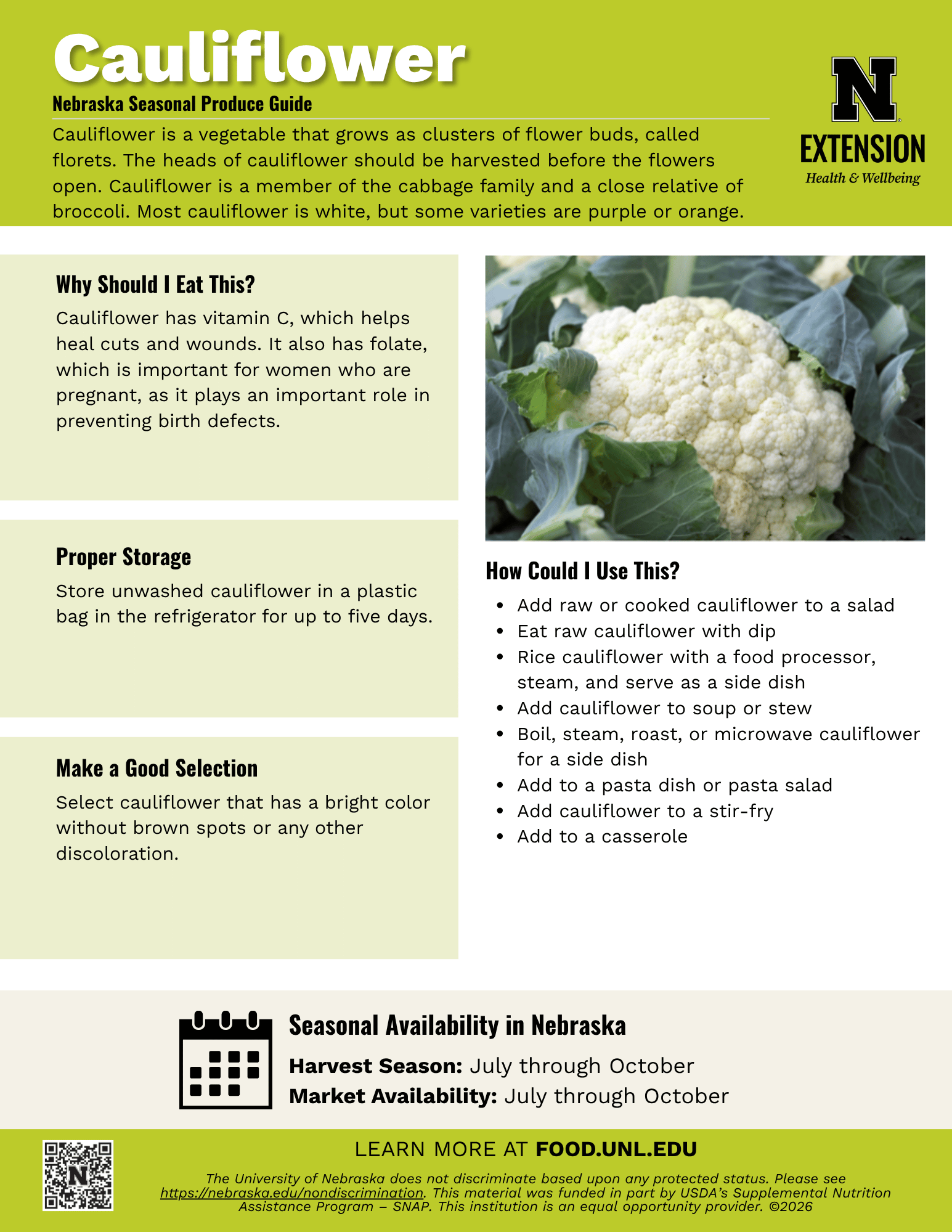 Cauliflower Handout