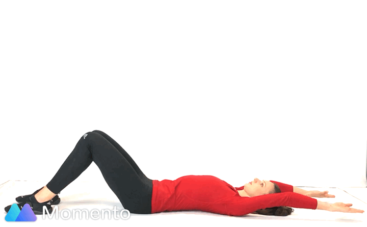 An individual modeling how to do a roll-up exercise