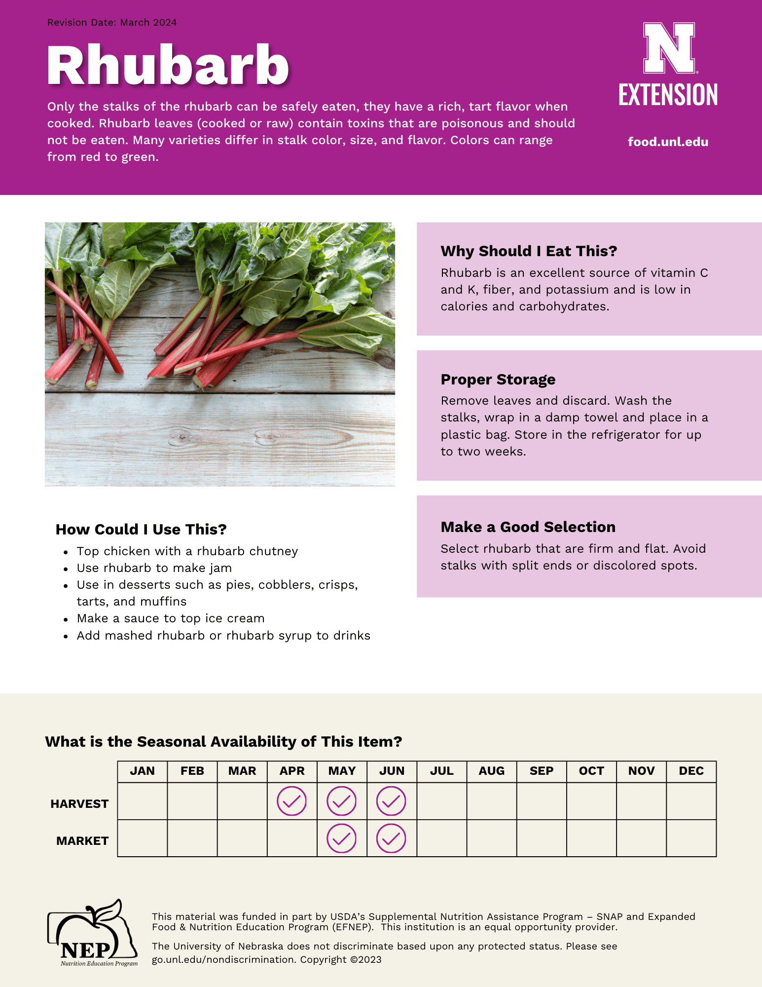 Rhubarb Handout