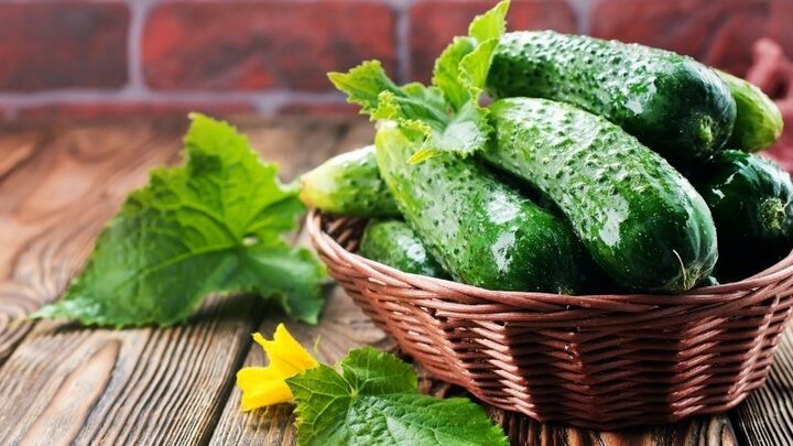 cucumbers in a basket