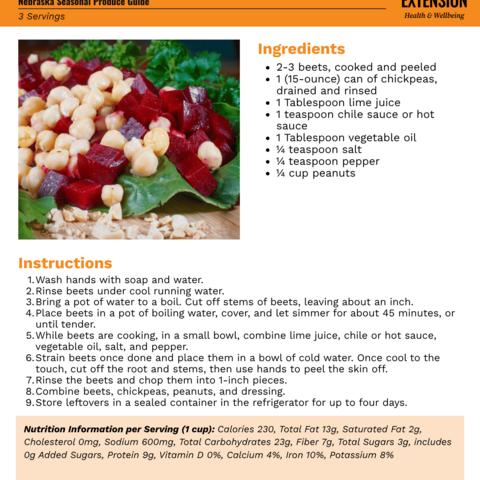 Handout - Beets - Beet and Chickpea Salad Recipe