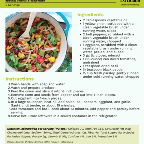 Handout - Bell Peppers - Ratatouille Recipe