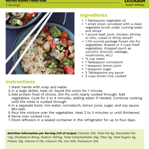 Handout - Broccoli - Easy Stir Fry Recipe