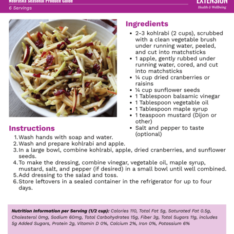 Handout - Kohlrabi - Crunchy Kohlrabi Salad Recipe