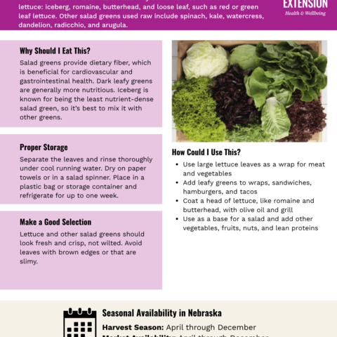 Handout - Leafy Salad Greens