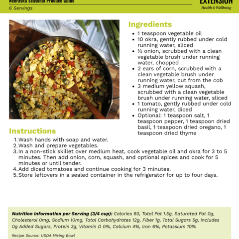 Handout - Okra - Okra Succotash Recipe