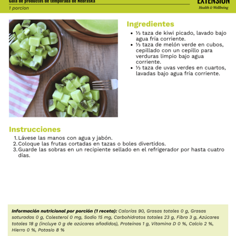 Handout - Melons - Spanish - Green Fruit Salad Recipe