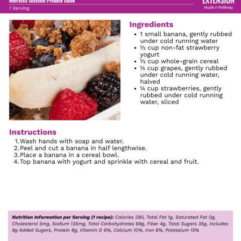 Handout - Strawberries - Lickity-Split Banana Split Recipe