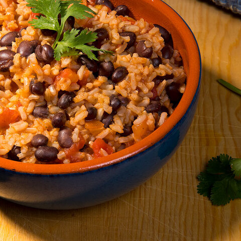 Super Quick Beans and Rice