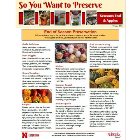 October 2021 - End of Season Preservation