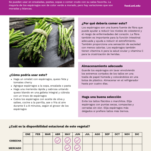 Handout - Asparagus - Spanish
