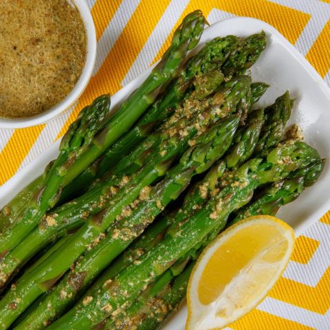 Asparagus with Mustard Vinaigrette 