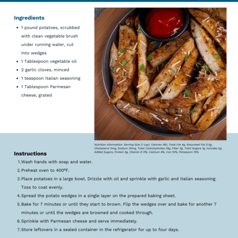 Handout - Potatoes - Baked Parmesan Fries Recipe