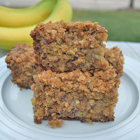 Banana Oatmeal Coffee Cake