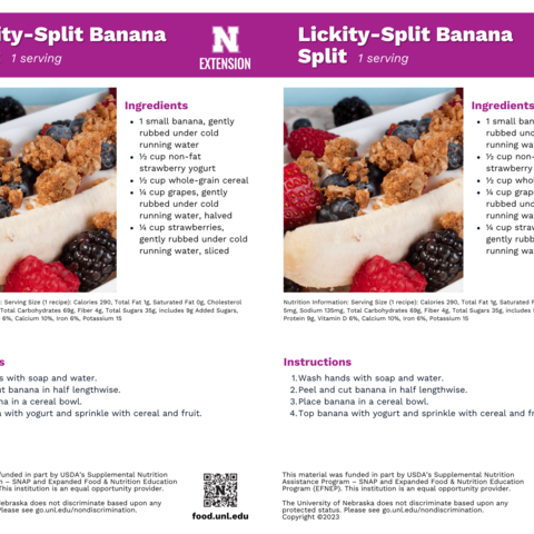 Handout - Strawberries - Lickity-Split Banana Split Recipes