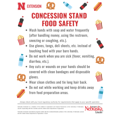 Concession Stand Food Safety Poster - English