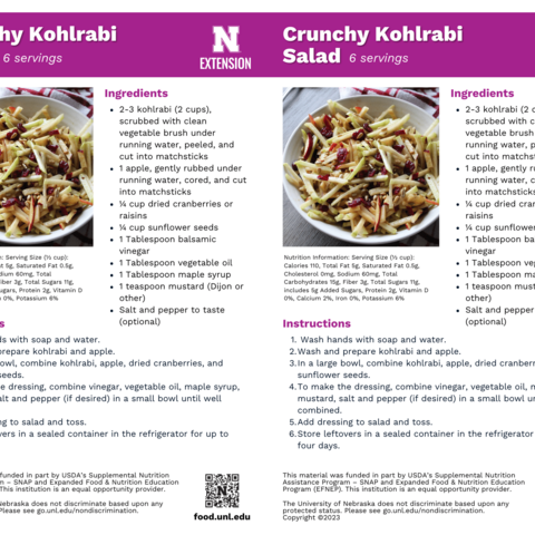 Handout - Kohlrabi - Crunchy Kohlrabi Salad Recipes