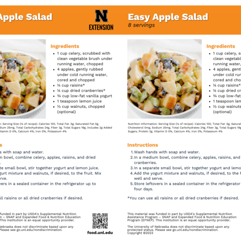 Handout - Apples - Easy Apple Salad Recipes