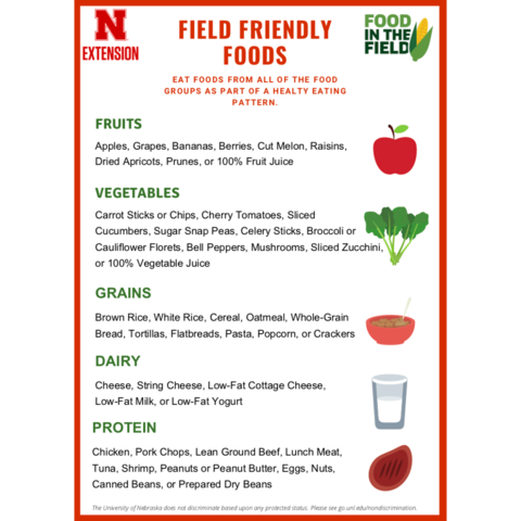 Food in the Field - Field Friendly Foods