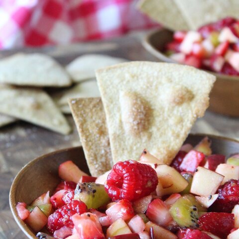Fruit Salsa and Cinnamon Chips