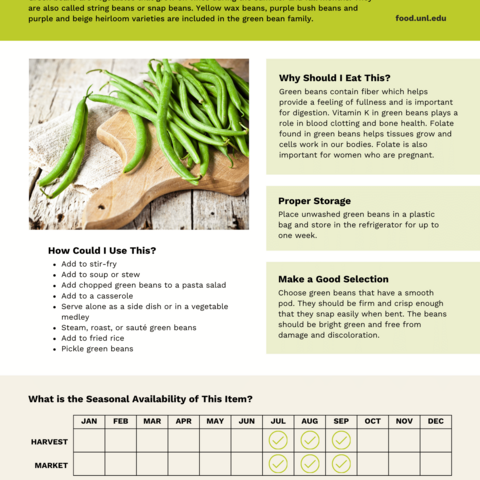 Handout - Green Beans