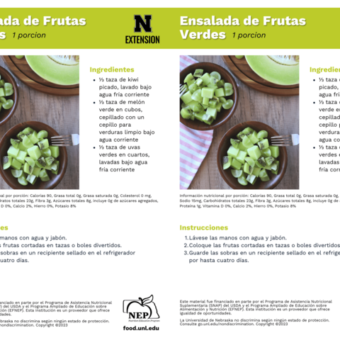 Handout - Melons - Spanish - Green Fruit Salad Recipes