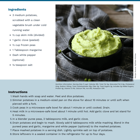 Handout - Potatoes - Green-Mash Potatoes Recipe