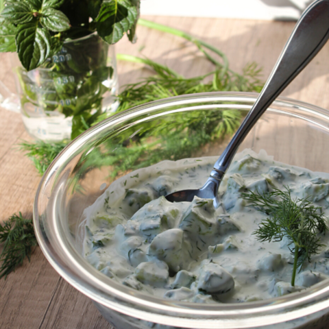 Jajic (Middle Eastern Cucumber Salad)