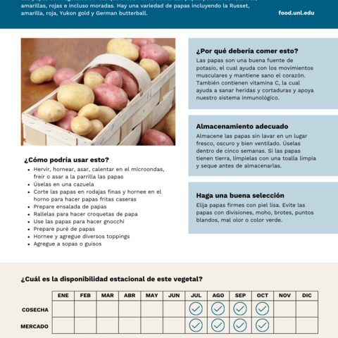 Handout - Potatoes - Spanish