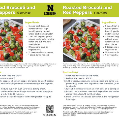 Handout - Broccoli - Roasted Broccoli and Red Peppers Recipes