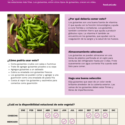 Handout - Snap Peas - Spanish