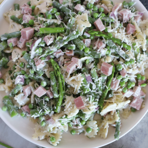 Spring Pasta Salad with Ham