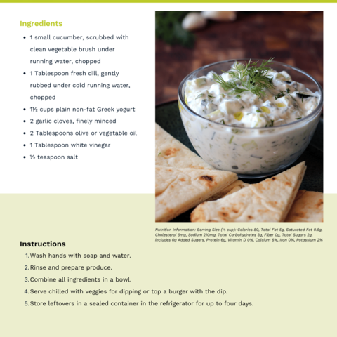 Handout - Cucumber - Tzatziki Dip Recipe