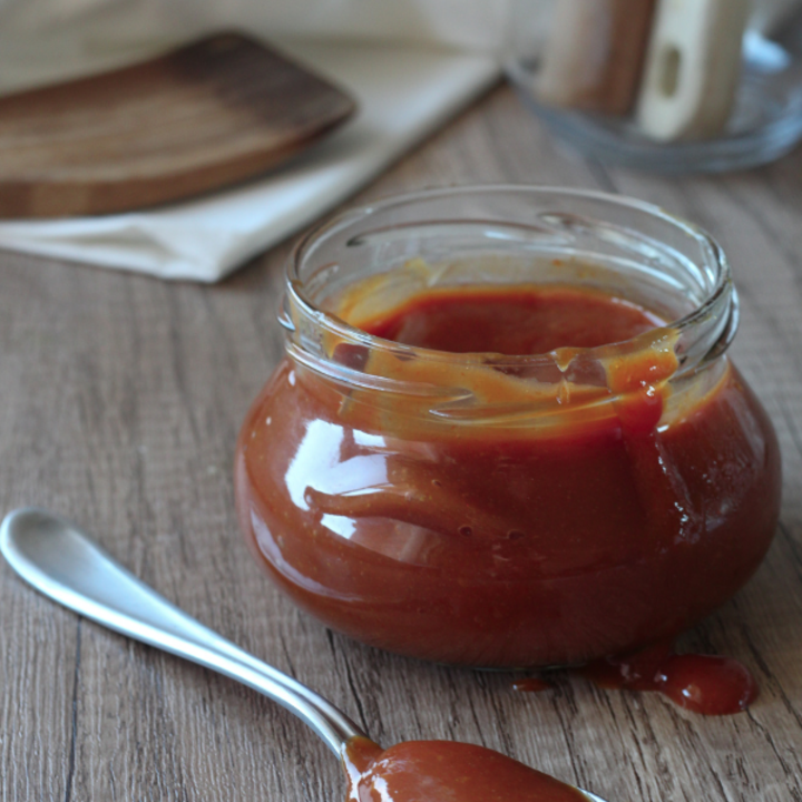 Barbecue sauce in a jar