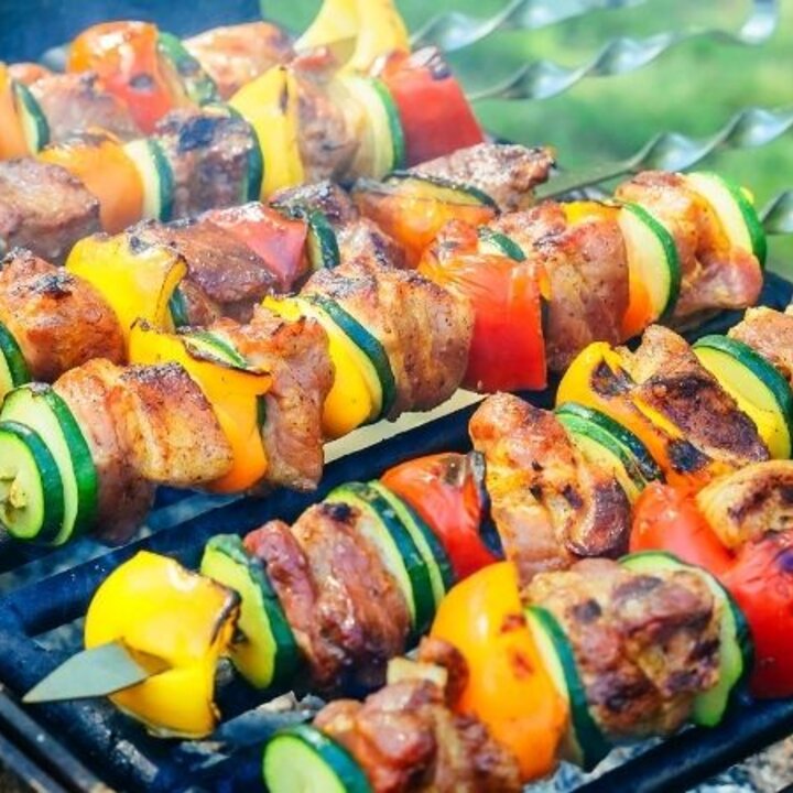 barbecue meat kabobs