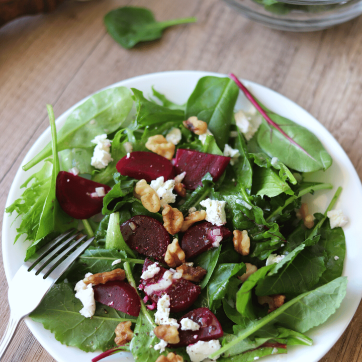 Beet, Walnut and Goat Cheese Salad